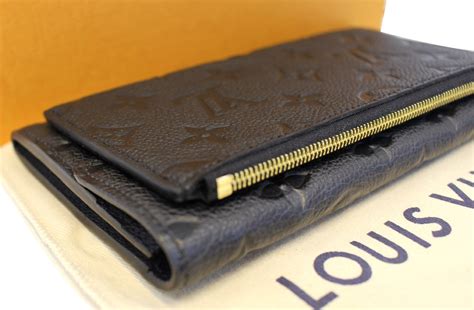 louis vuitton black leather embossed wallet|louis vuitton empreinte wallet.